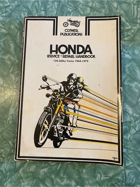 Vintage Clymer Service Repair Manual For Honda 125-350 cc Twins 1964-1973